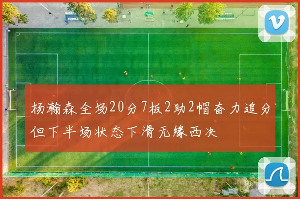 杨瀚森全场20分7板2助2帽奋力追分但下半场状态下滑无缘西决